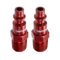 Legacy ColorConnex Industrial D Red Plugs, 1/4", 1/4" npt Air Inlet, Industrial A73440D-2PK